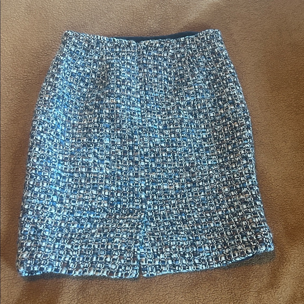 Blue Tweed Women's Skirt - Picture 4 of 13